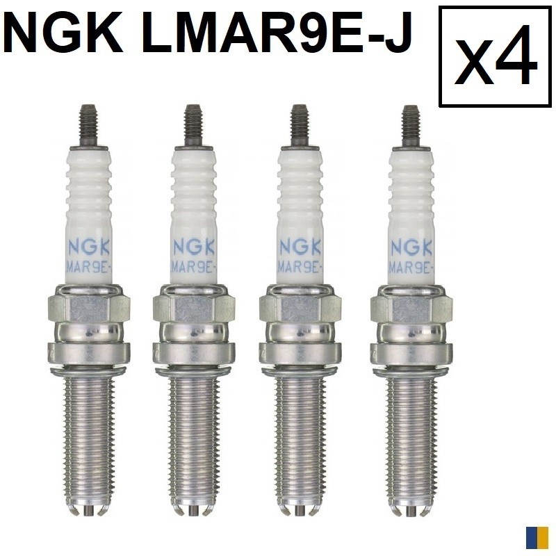 Lot de 4 bougies d'allumage NGK type LMAR9E-J