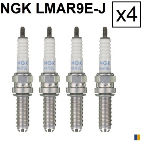 Lot de 4 bougies d'allumage NGK type LMAR9E-J