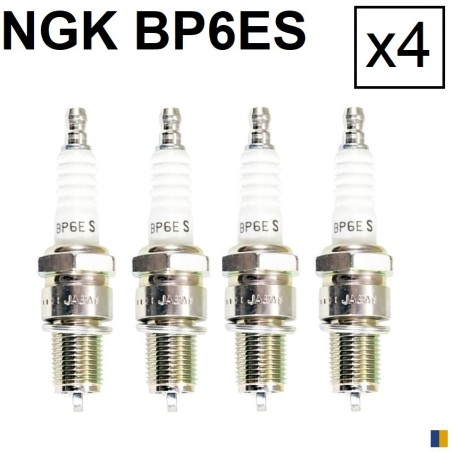 Set of 4 spark plugs NGK type BP6ES