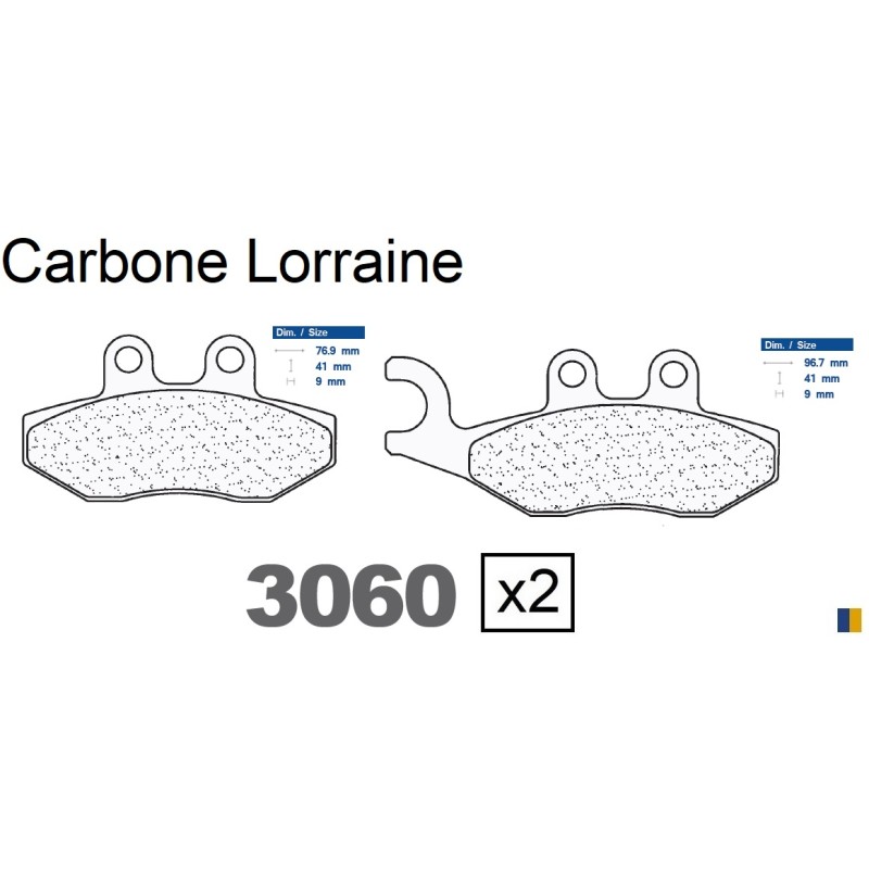 Plaquettes Carbone Lorraine de frein avant - Gilera 250 Nexus 2007-2008 Plaquettes Carbone Lorraine de frein avant - Gilera 250 Nexus 2007-2008