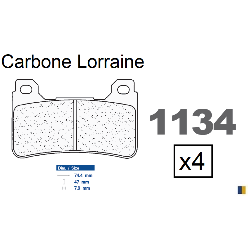 Plaquettes racing Carbone Lorraine frein avant - Honda CBR 600 RR sans ABS 2005-2016 Plaquettes racing Carbone Lorraine frein avant - Honda CBR 600 RR sans ABS 2005-2016