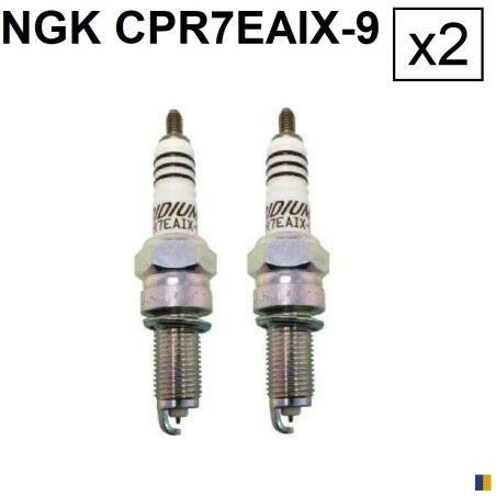 2 bougies NGK iridium CPR7EAIX-9 - Kawasaki VN 900 Vulcan Custom 2012-2017
