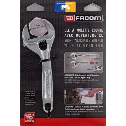 Clé à molette compacte Facom 6" ouverture 34 mm longueur 160 mm