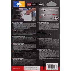 Clé à molette compacte Facom 6" ouverture 34 mm longueur 160 mm
