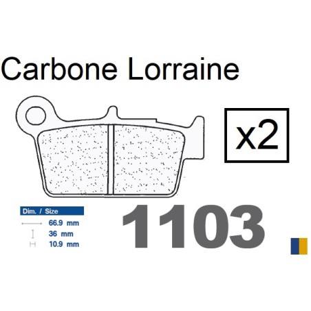 Plaquettes Carbone Lorraine de frein arrière - Aprilia SXV 450 / 550 2006-2013