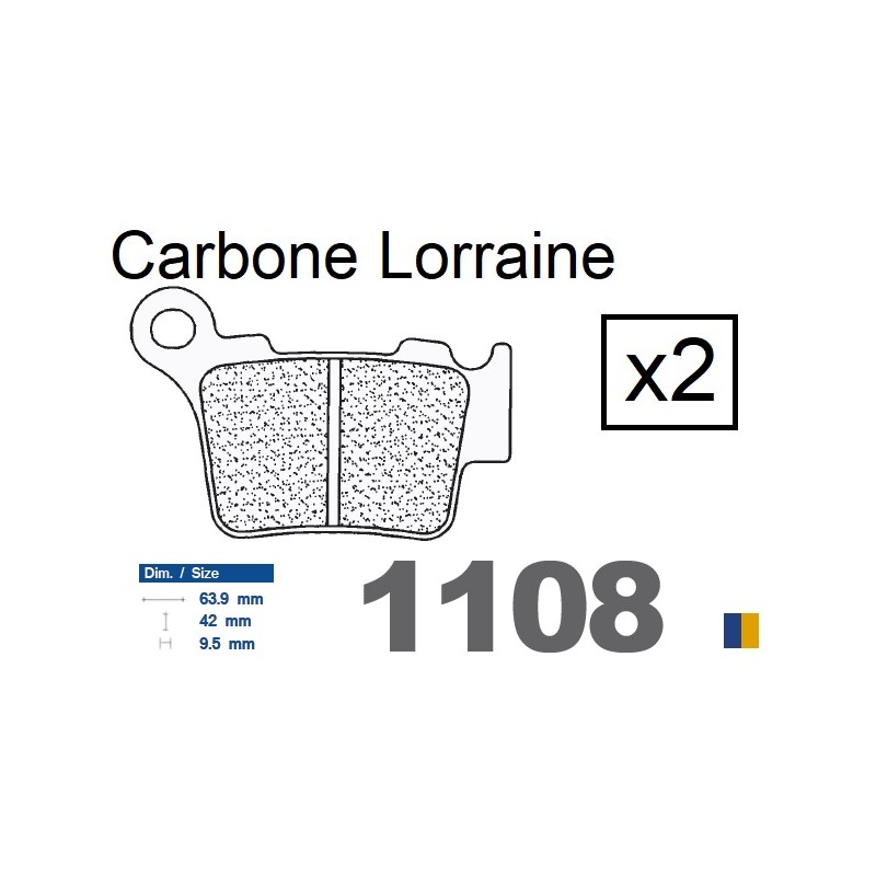 Plaquettes Carbone Lorraine de frein arrière - BMW G 450 SMR 2009-2010