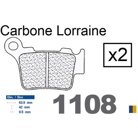 Carbone Lorraine rear brake pads - BMW G 450 SMR 2009-2010