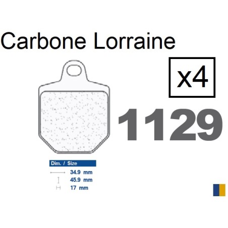 Plaquettes Carbone Lorraine de frein avant - HM CRM 125 X Supermotard 2007