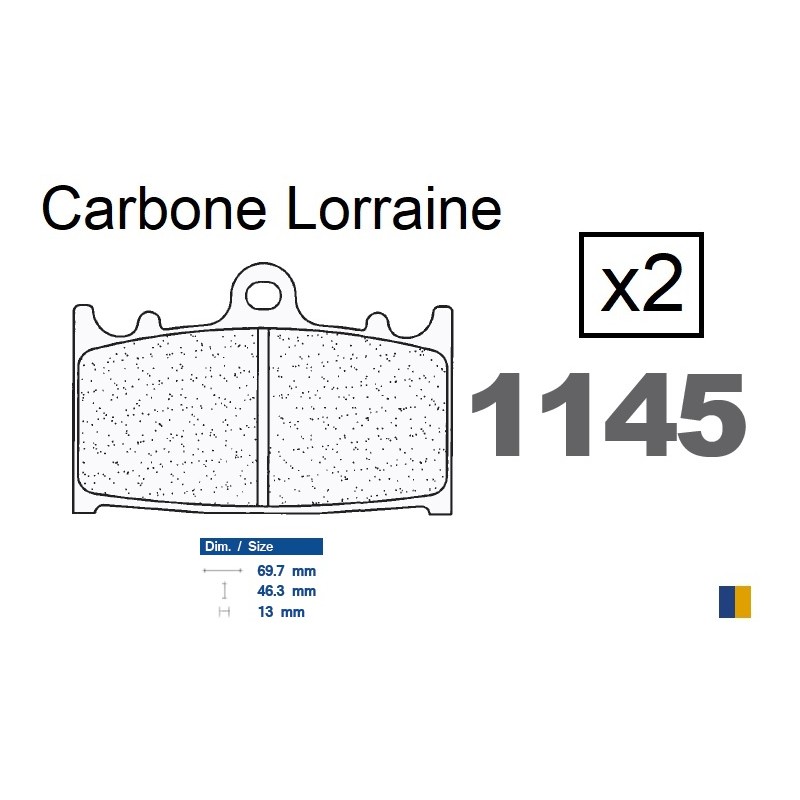 Pastillas de freno traseras Carbone Lorraine para Suzuki VL 1500 Intruder Legendary Classic 2002-2003