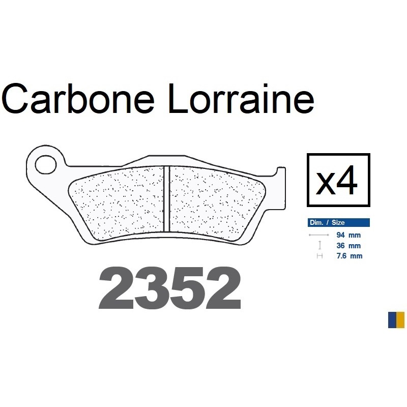Plaquettes Carbone Lorraine de frein avant - Ducati 620 Monster 2005-2006 Plaquettes Carbone Lorraine de frein avant - Ducati 620 Monster 2005-2006