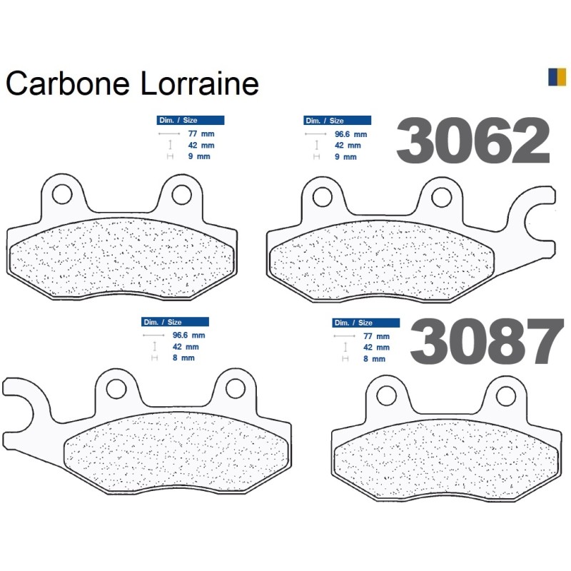 Pastillas de freno delanteras Carbone Lorraine para Benelli 125 / 250 Caffenero 2008+