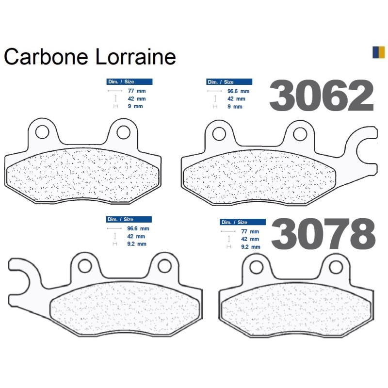 Carbone Lorraine front brake pads - Kymco 250 People S 2006-2008 Carbone Lorraine front brake pads - Kymco 250 People S 2006-2008