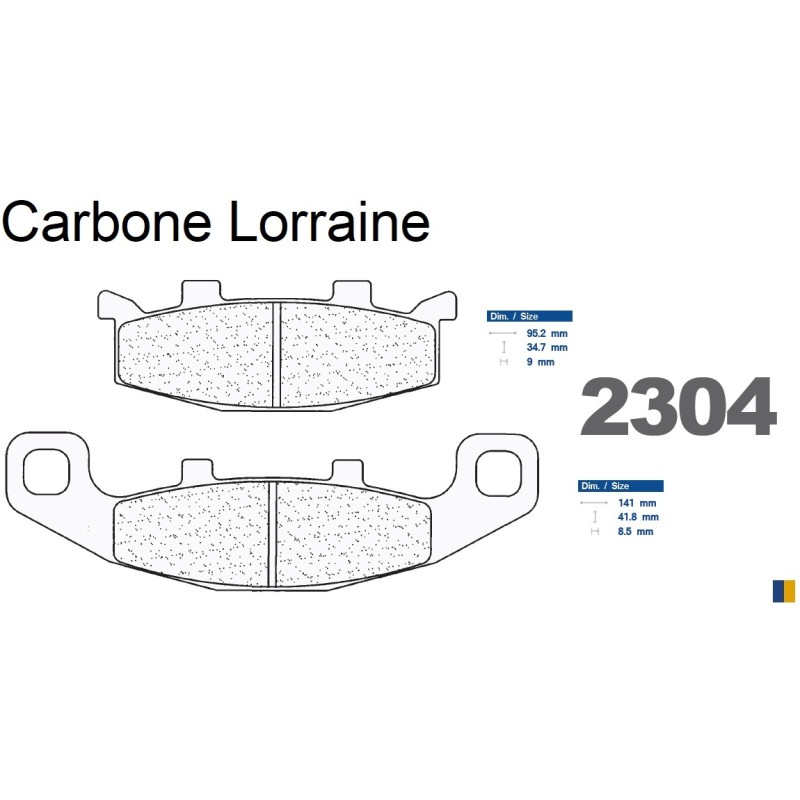 Pastiglie freno Carbone Lorraine tipo 2304 RX3 Pastiglie freno Carbone Lorraine tipo 2304 RX3