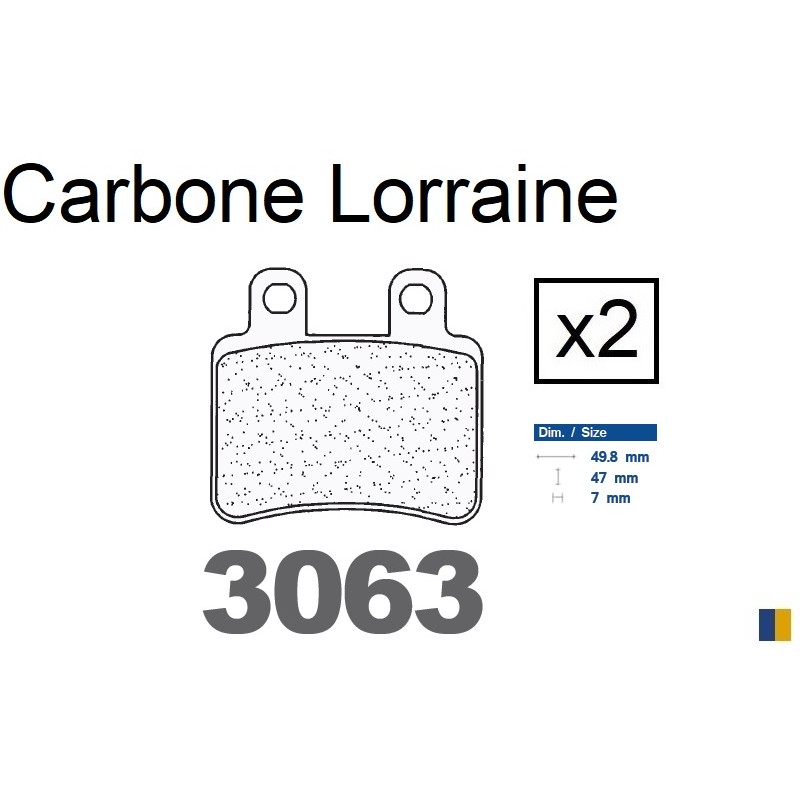 Pastiglie freno Carbone Lorraine tipo 3063 SC