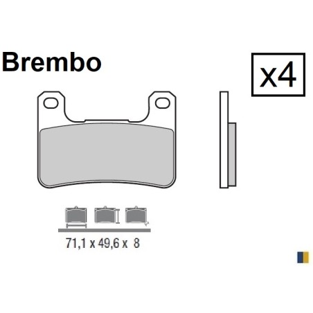 Plaquettes Brembo SA de frein avant - Suzuki M 1800 R2 Intruder 2008-2010