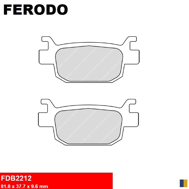 Plaquettes de frein Ferodo semi-métal type FDB2212EF Plaquettes de frein Ferodo semi-métal type FDB2212EF