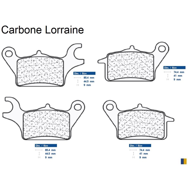 Pastiglie freno anteriore Carbone Lorraine per Yamaha 125 Tricity 2014-2019 Pastiglie freno anteriore Carbone Lorraine per Yamaha 125 Tricity 2014-2019