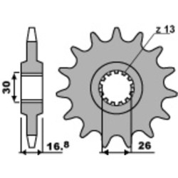 Pignon PBR type 347