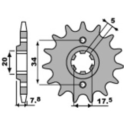 Kettingset 520 - Honda CRF 230 F 2004-2019