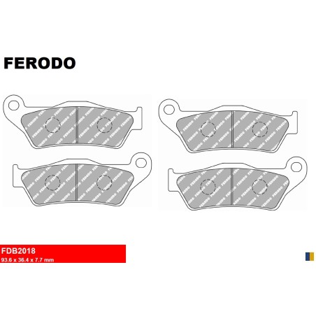 Klocki hamulcowe przednie Ferodo - Yamaha XT-Z 700 Tenere 2019-2021
