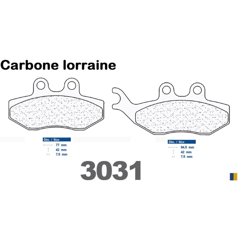 Carbone Lorraine remblokken - 3031 MSC Carbone Lorraine remblokken - 3031 MSC