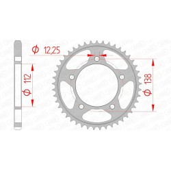Chain kit 525 for Honda CB 600 F Hornet 1998-2006