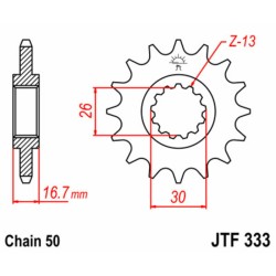 Kit chaîne 530 - Honda CBF 1000 F /ABS 2010-2016