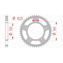 Kit chaîne 525 - Suzuki DL 1000 V-Strom 2002-2011