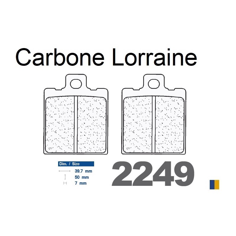 Pastiglie freno anteriore Carbone Lorraine tipo 2249 RX3 Pastiglie freno anteriore Carbone Lorraine tipo 2249 RX3