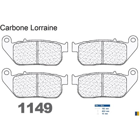 Przednie klocki hamulcowe Carbone Lorraine - Harley Davidson XL 883 R Sportster R 2005-2013
