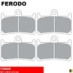 Plaquettes Ferodo de frein avant - Yamaha YZF 600 R Thunder Cat /600 R6 1996-2020