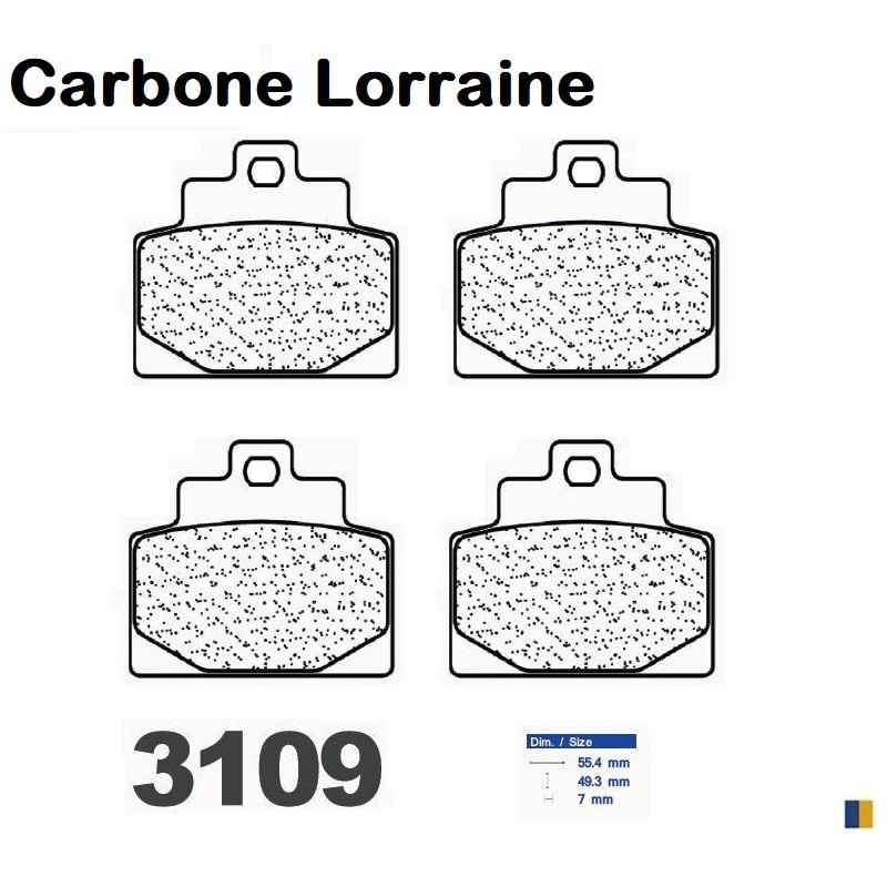 Pastiglie freno anteriore Carbone Lorraine per Piaggio 500 MP3 2014-2018 Pastiglie freno anteriore Carbone Lorraine per Piaggio 500 MP3 2014-2018