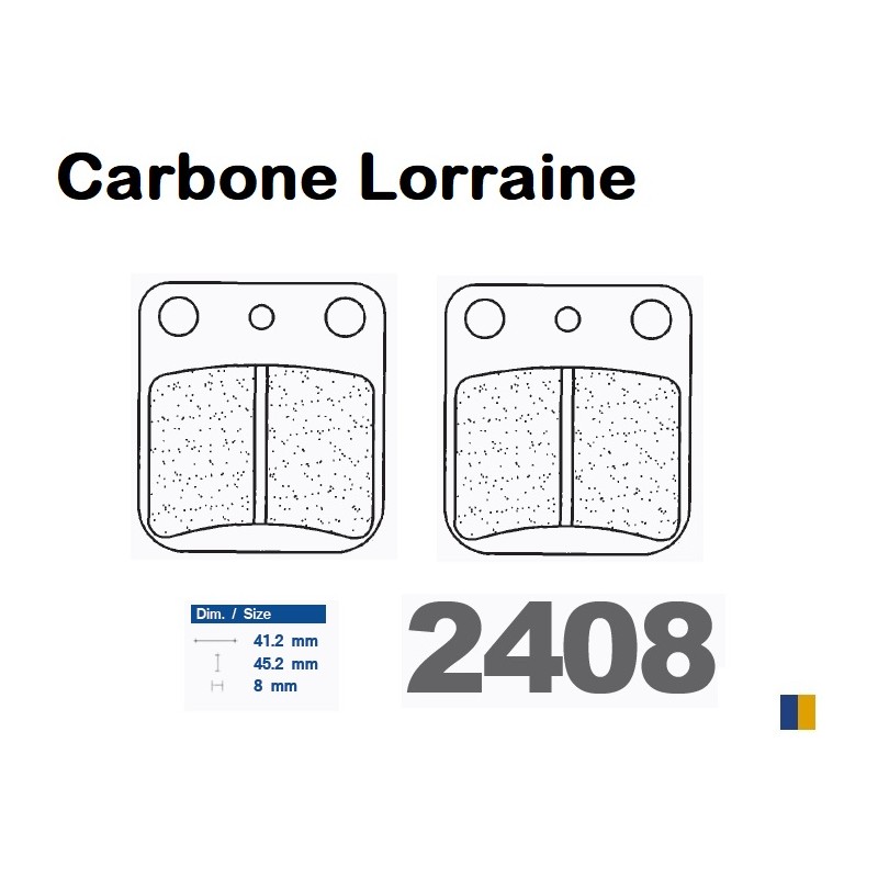 Plaquettes de frein Carbone Lorraine type 2408 RX3 Plaquettes de frein Carbone Lorraine type 2408 RX3