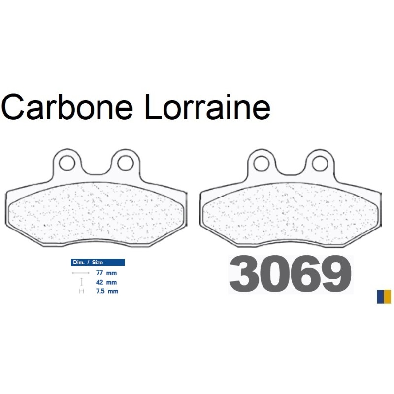 Carbone Lorraine remblokken soort 3069 MSC Carbone Lorraine remblokken soort 3069 MSC