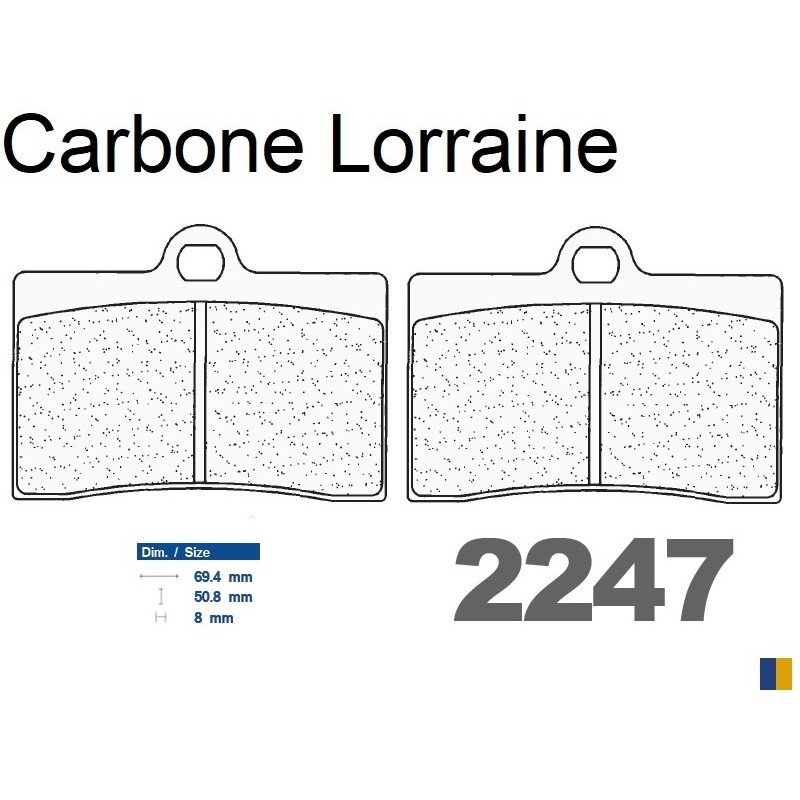Carbone Lorraine front racing brake pads - Aprilia RS 250 1995-1996 Carbone Lorraine front racing brake pads - Aprilia RS 250 1995-1996