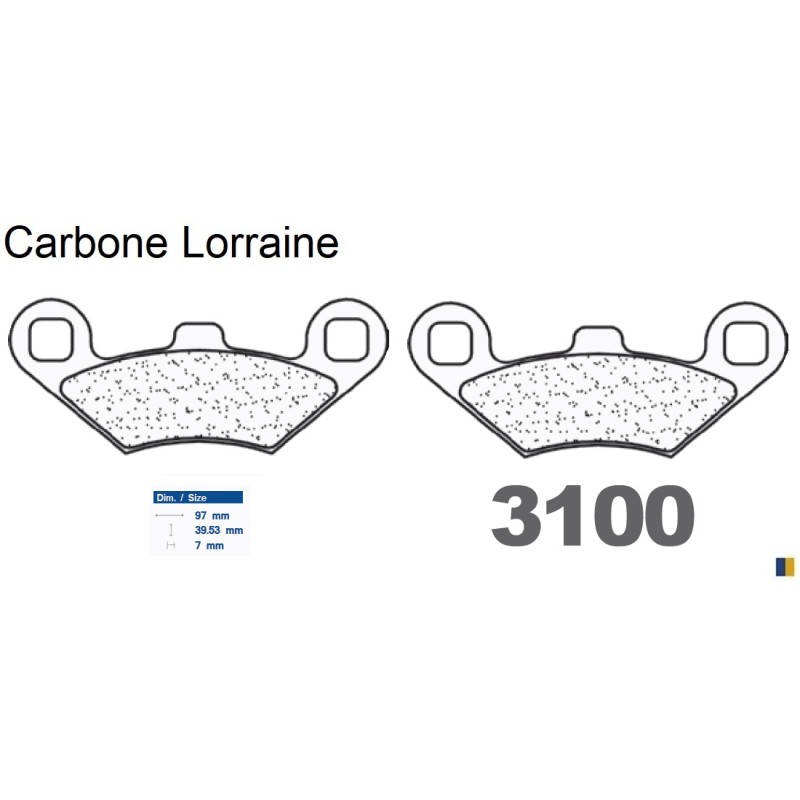 Carbone Lorraine remblokken soort 3100 MSC Carbone Lorraine remblokken soort 3100 MSC