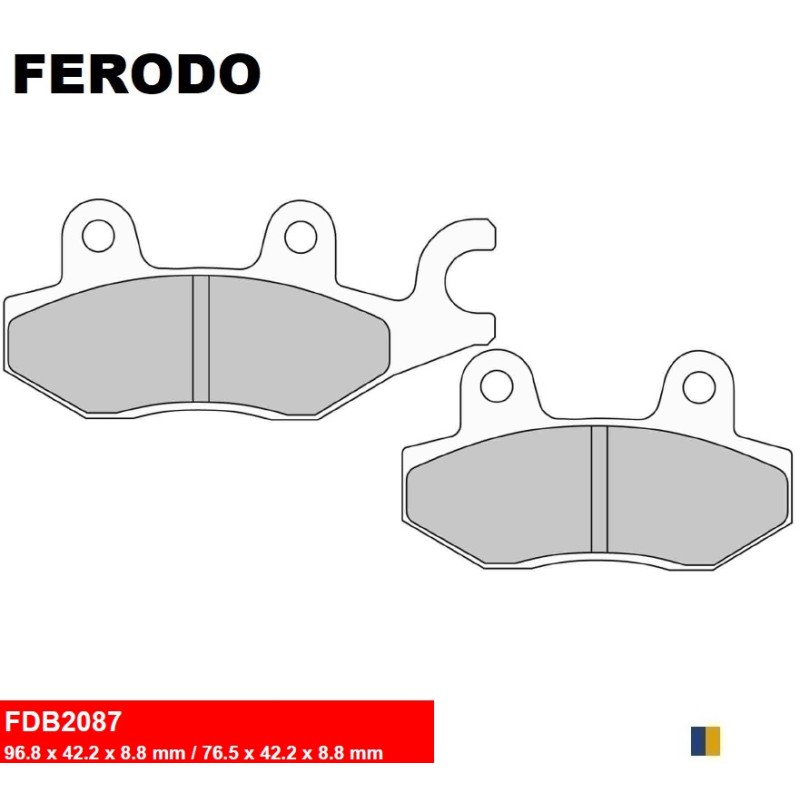 Tylne klocki hamulcowe Ferodo - Sym 150 RS 2005-2006 Tylne klocki hamulcowe Ferodo - Sym 150 RS 2005-2006