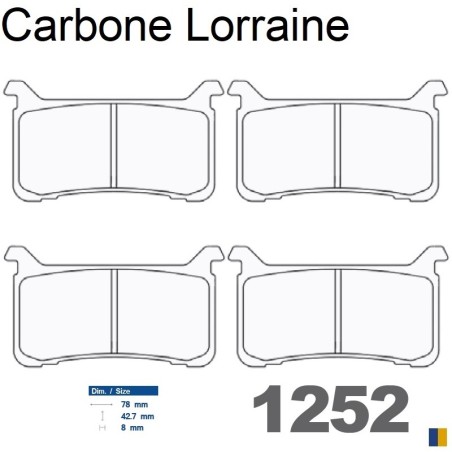 Plaquettes Carbone Lorraine de frein avant - Honda CB 1000 R 2018-2021