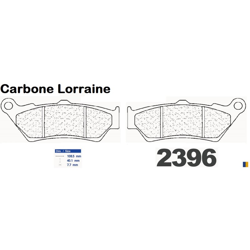 Plaquettes Carbone Lorraine de frein avant - Yamaha XT 660 R 2004-2016 Plaquettes Carbone Lorraine de frein avant - Yamaha XT 660 R 2004-2016