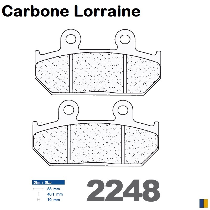 Carbone Lorraine bromsbelägg bak - 2248 A3+ Carbone Lorraine bromsbelägg bak - 2248 A3+