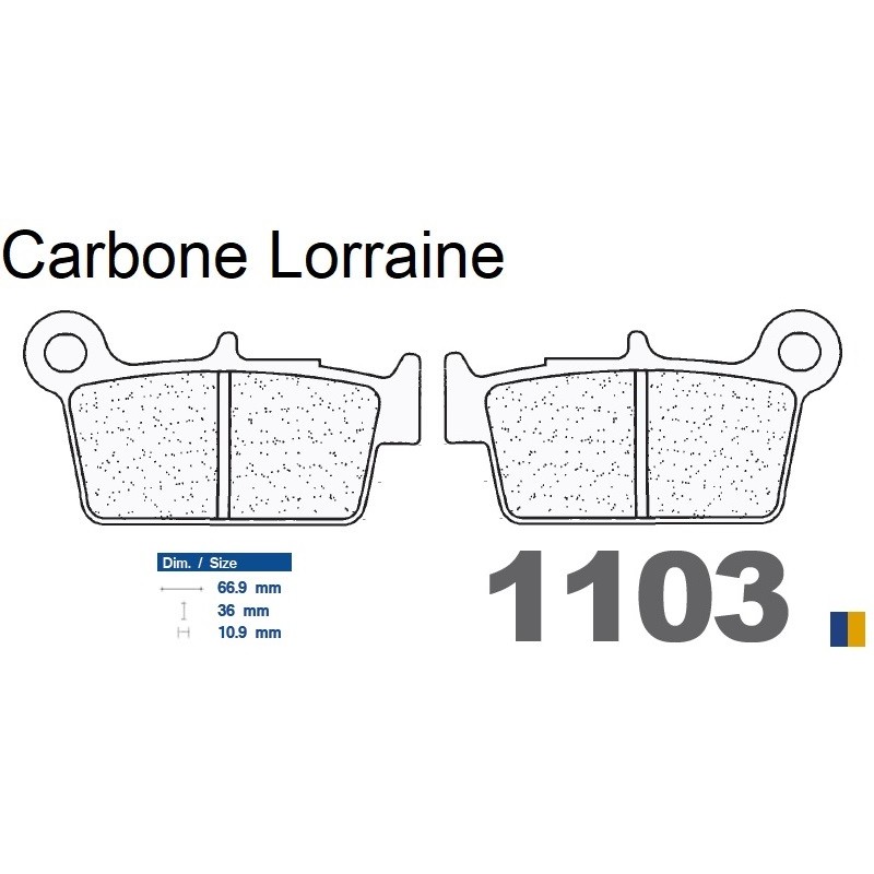 Carbone Lorraine bromsbelägg bak - 1103 RX3 Carbone Lorraine bromsbelägg bak - 1103 RX3