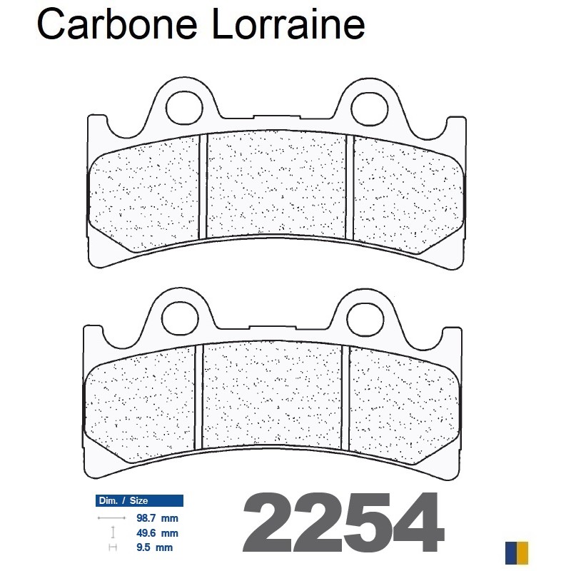 Pastiglie freno anteriore Carbone Lorraine 2254 XBK5 Pastiglie freno anteriore Carbone Lorraine 2254 XBK5