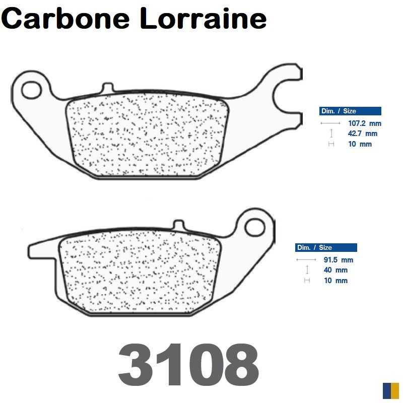 Pastiglie freno Carbone Lorraine - 3108 MSC Pastiglie freno Carbone Lorraine - 3108 MSC