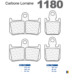 Pastiglie freno anteriore Carbone Lorraine racing tipo 1180 C60