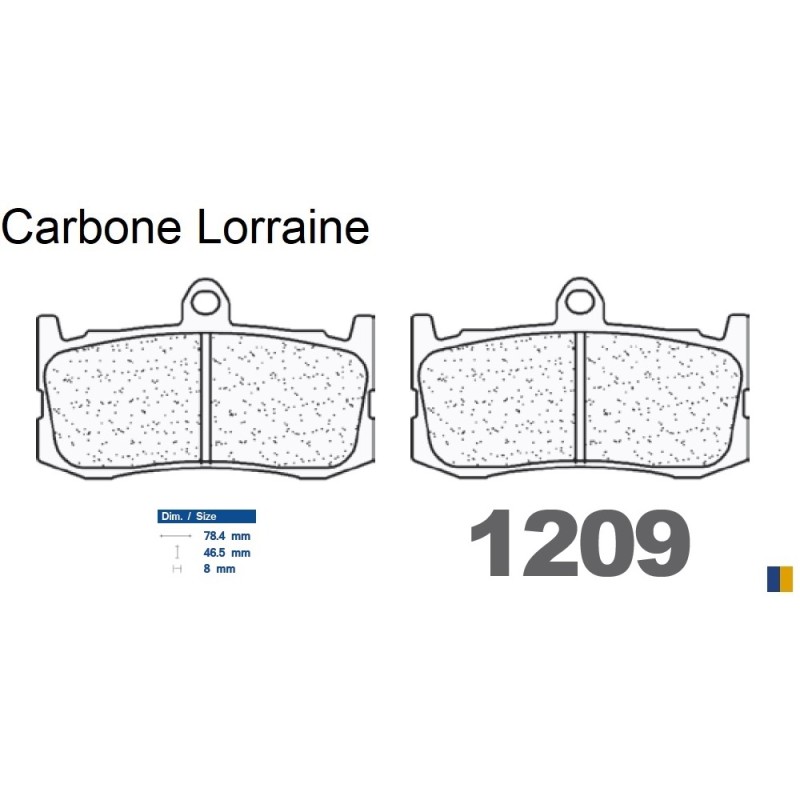 Pastiglie freno anteriore Carbone Lorraine racing tipo 1209 C60 Pastiglie freno anteriore Carbone Lorraine racing tipo 1209 C60