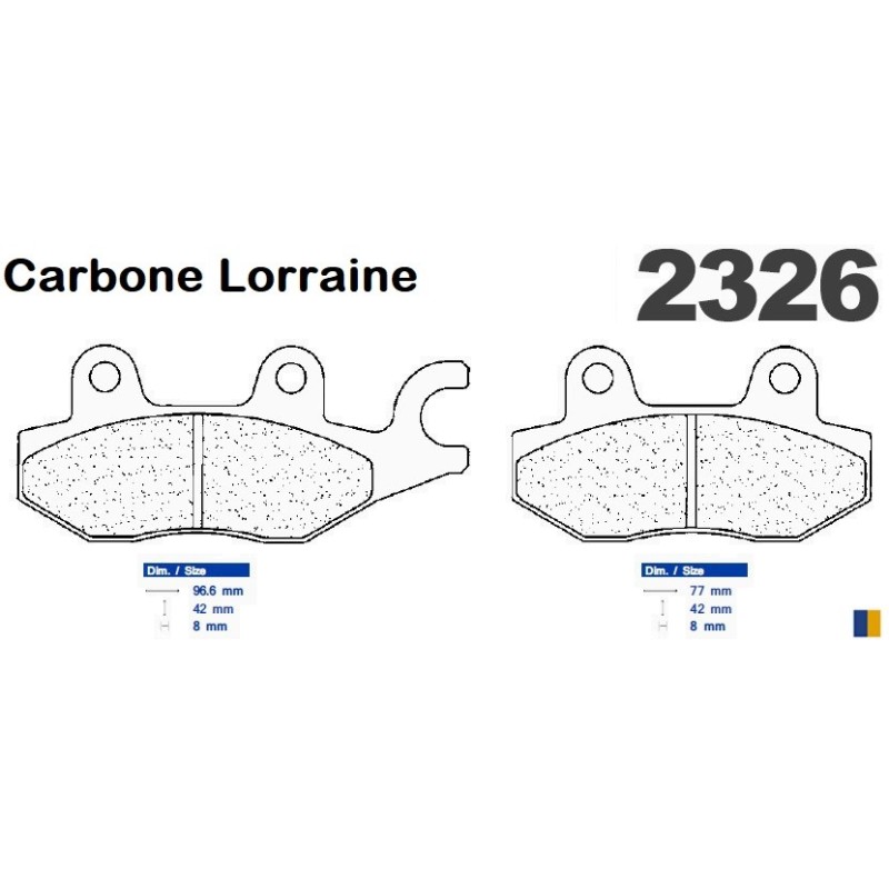 Carbone Lorraine bromsbelägg fram för Honda VT 125 Shadow 1999-2006 Carbone Lorraine bromsbelägg fram för Honda VT 125 Shadow 1999-2006