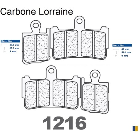 Pastillas de freno Carbone Lorraine - 1216 XBK5