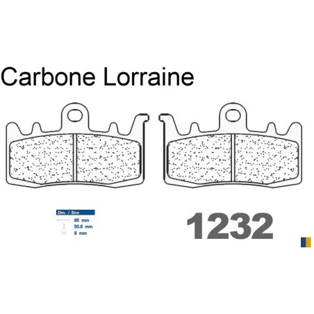 Plaquettes de frein Carbone Lorraine type 1232 XBK5