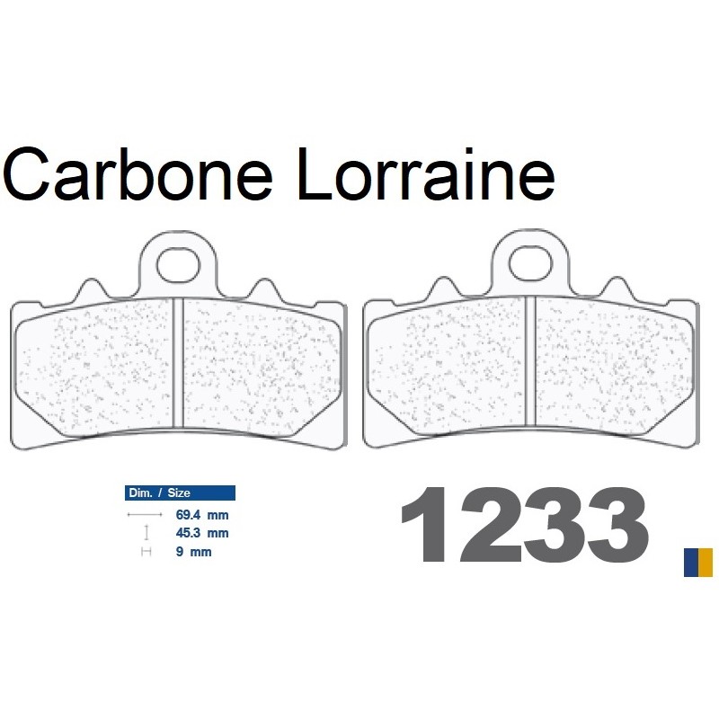 Carbone Lorraine bromsbelägg fram 1233 XBK5 Carbone Lorraine bromsbelägg fram 1233 XBK5