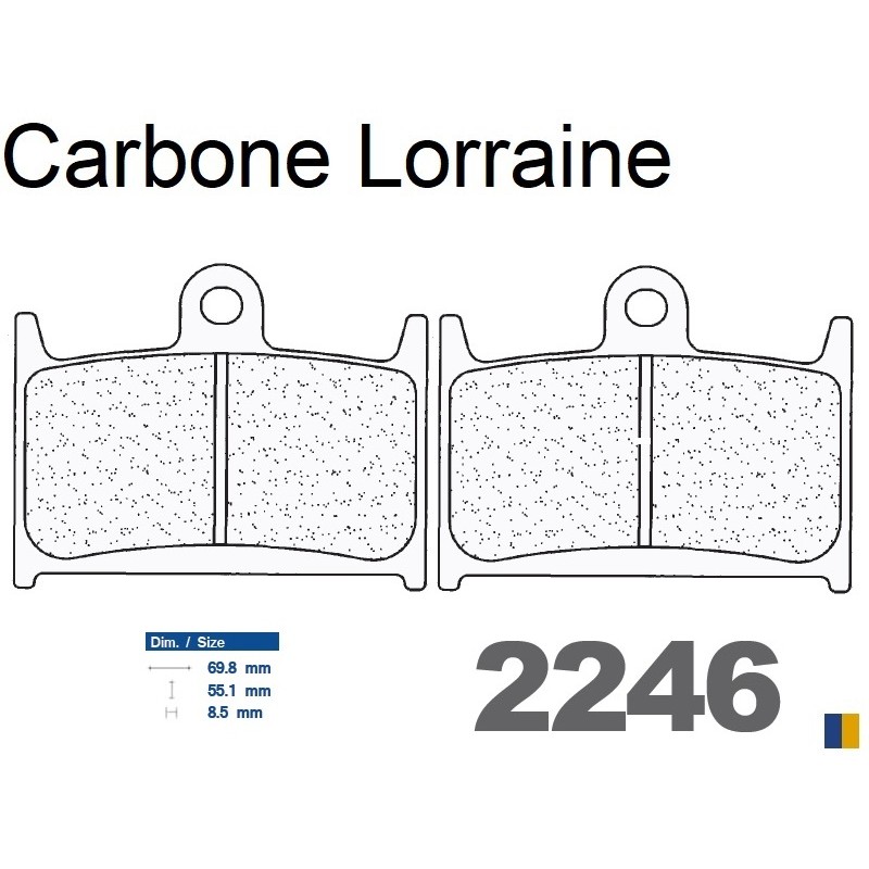 Carbone Lorraine racing Bremsbeläge vorne - 2246 C60 Carbone Lorraine racing Bremsbeläge vorne - 2246 C60